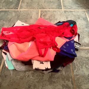 Huge 40+ pairs VICTORIA SECRET PINK assorted medium panty lot